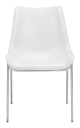 Magnus White & Silver Dining Chair (Set of 2)