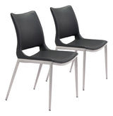 Ace Black & Silver Dining Chair (Set of 2)