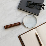 Narod Brown/Silver Ridged Handle Magnifying Glass