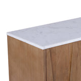 Point Arena White/Brown Arch 4-Door Cabinet