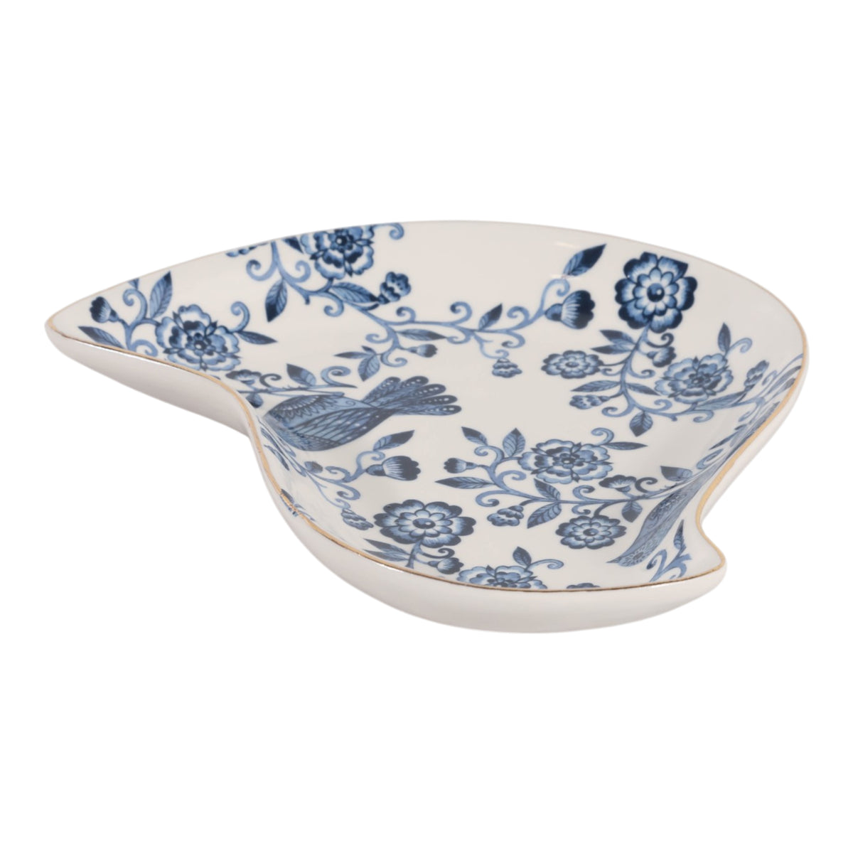Ramsey Blue/White/Gold Decorative Chinoiserie Plate