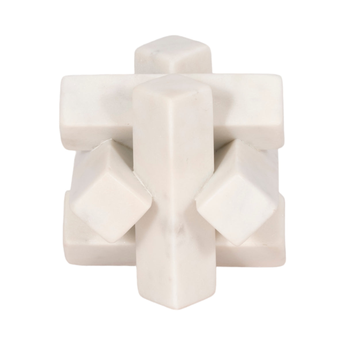 Aurant White Marble Geometric Orb