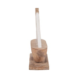 Mystic Natural/White Small Wood Sailboat