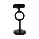 Dolley Black Metal Ring Candle Holder