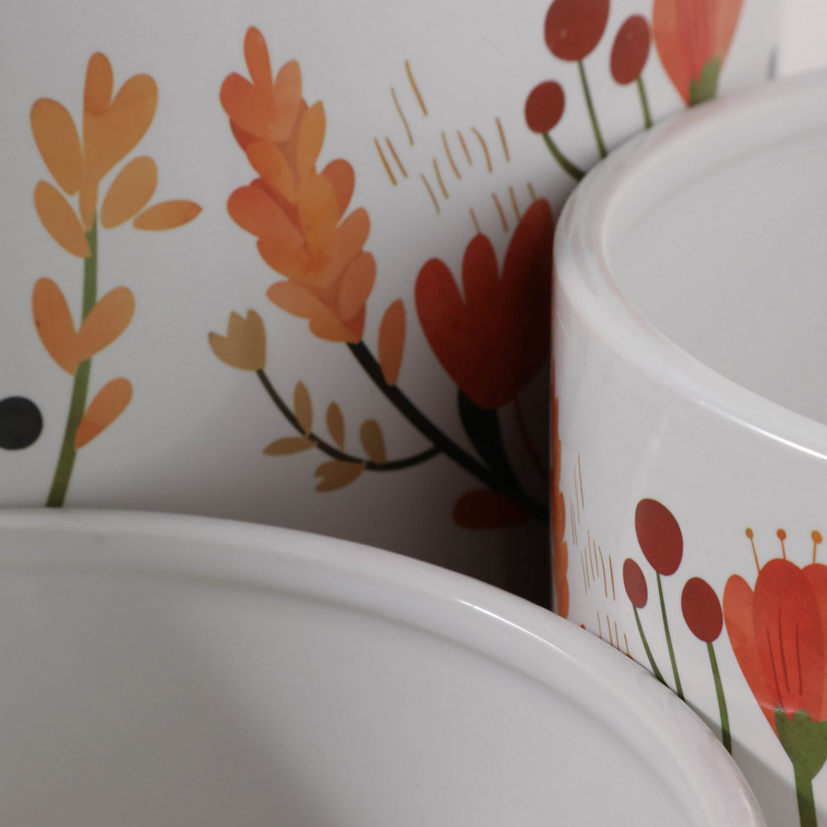 Brynham Red/Orange Planters (Set of 3)