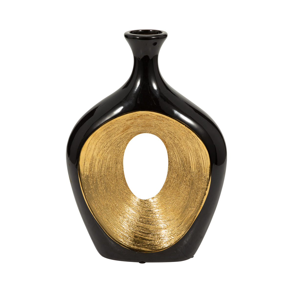 Hardencliff Black/Gold Vase