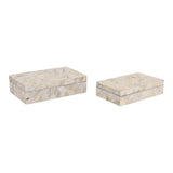Dunmovin Multicolor Etched Geo Cube Resin Boxes (Set of 2)