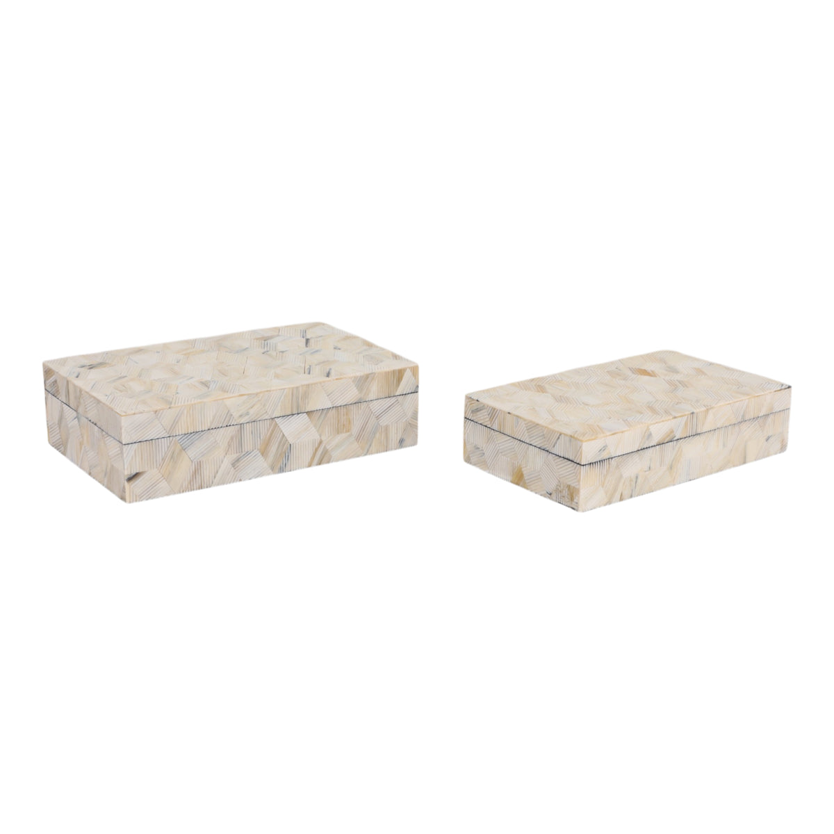 Dunmovin Multicolor Etched Geo Cube Resin Boxes (Set of 2)