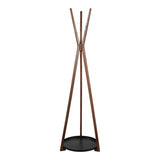 Mint Canyon Natural/Black 3-Leg Coat Rack with Shelf