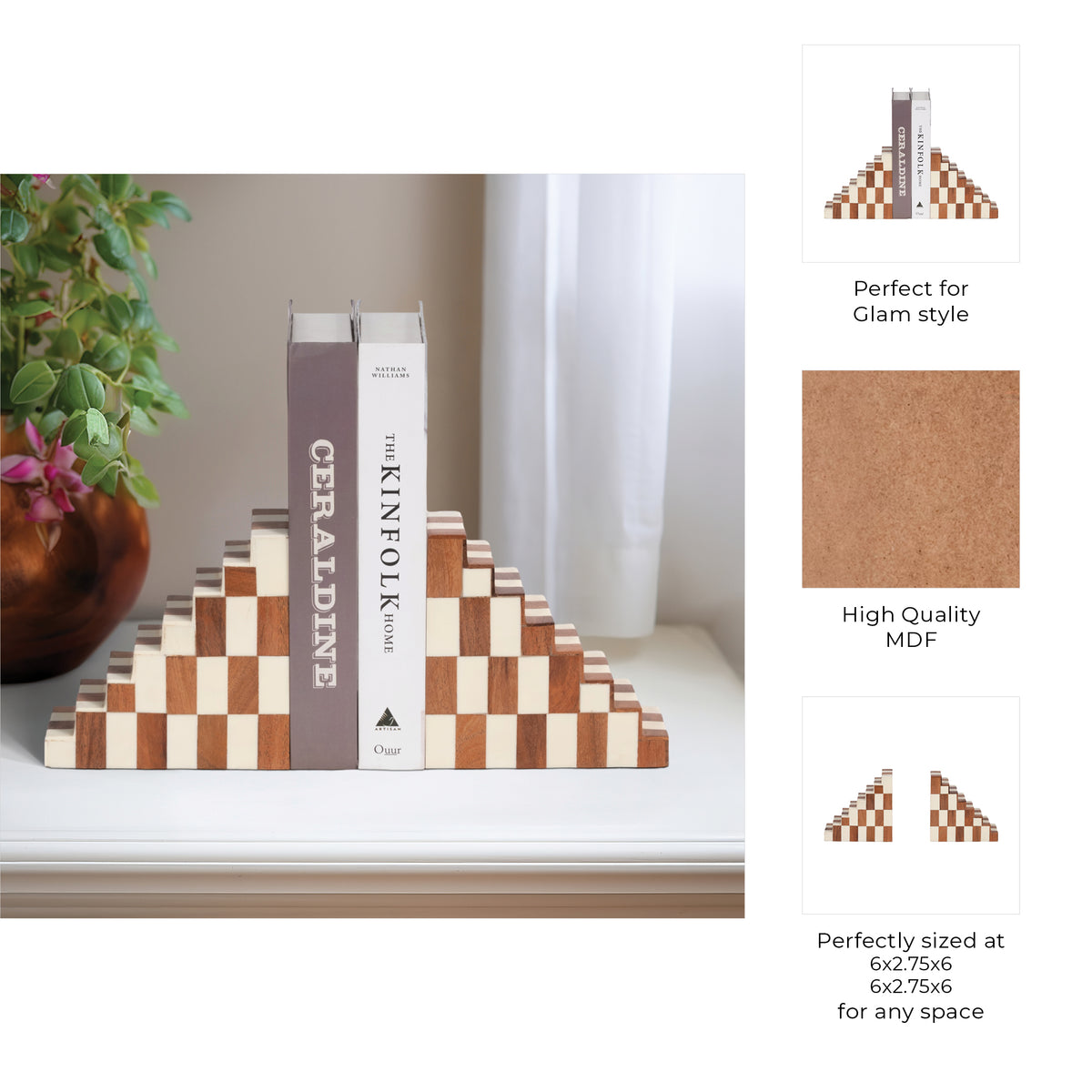 Kiragrove Ivory/Tan Bookends (Set of 2)