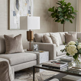 Caltonholm Brown/Clear/Ivory Lamp