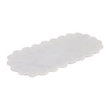 Elvas White Flat Scallop Edge Marble Tray