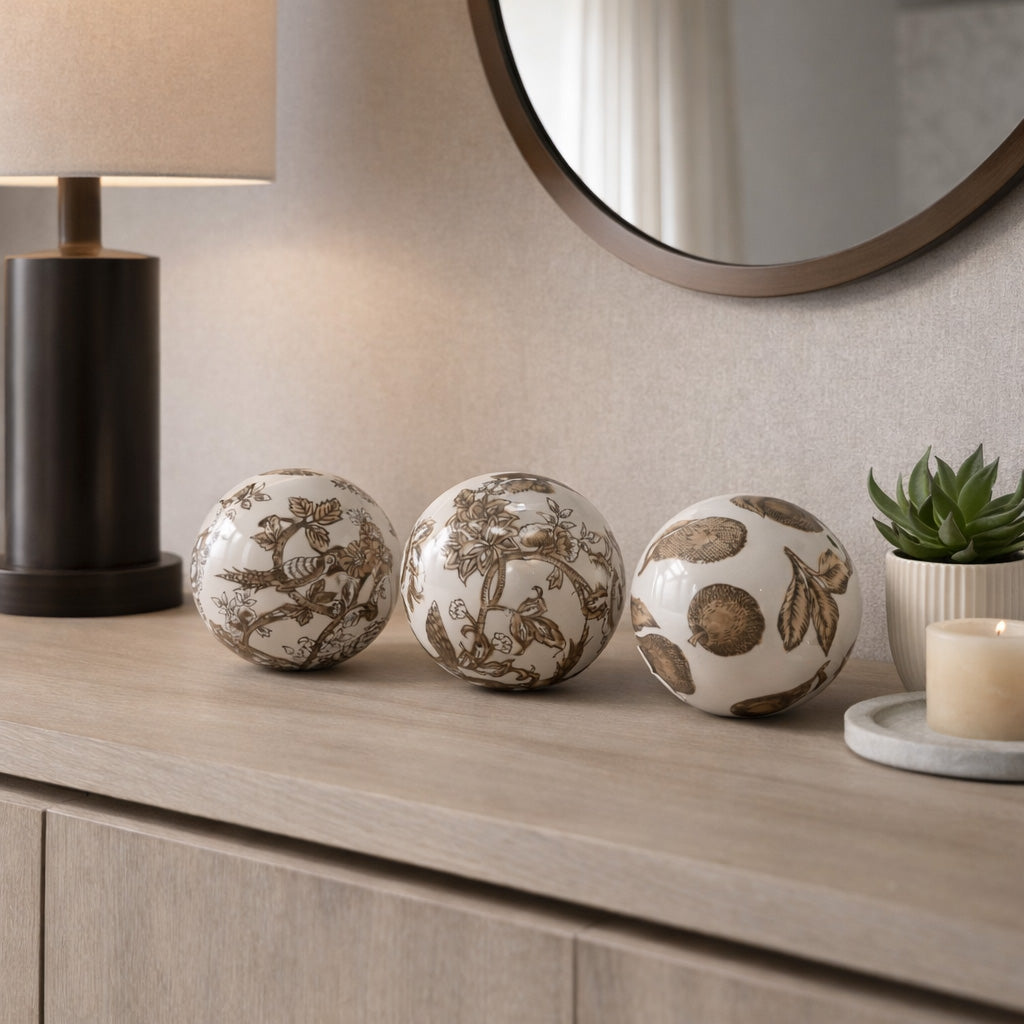 Elmley Brown/White Orbs (Set of 3)