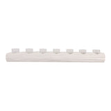 Strawberry White/Tan Wood Log 7-Cup Tealight Holder