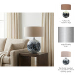 Juneridge Blue/Multicolor Metal Base Table Lamp