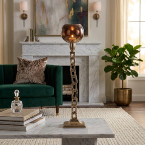 Monrovia Gold Medium Metal Tealight Holder with Base