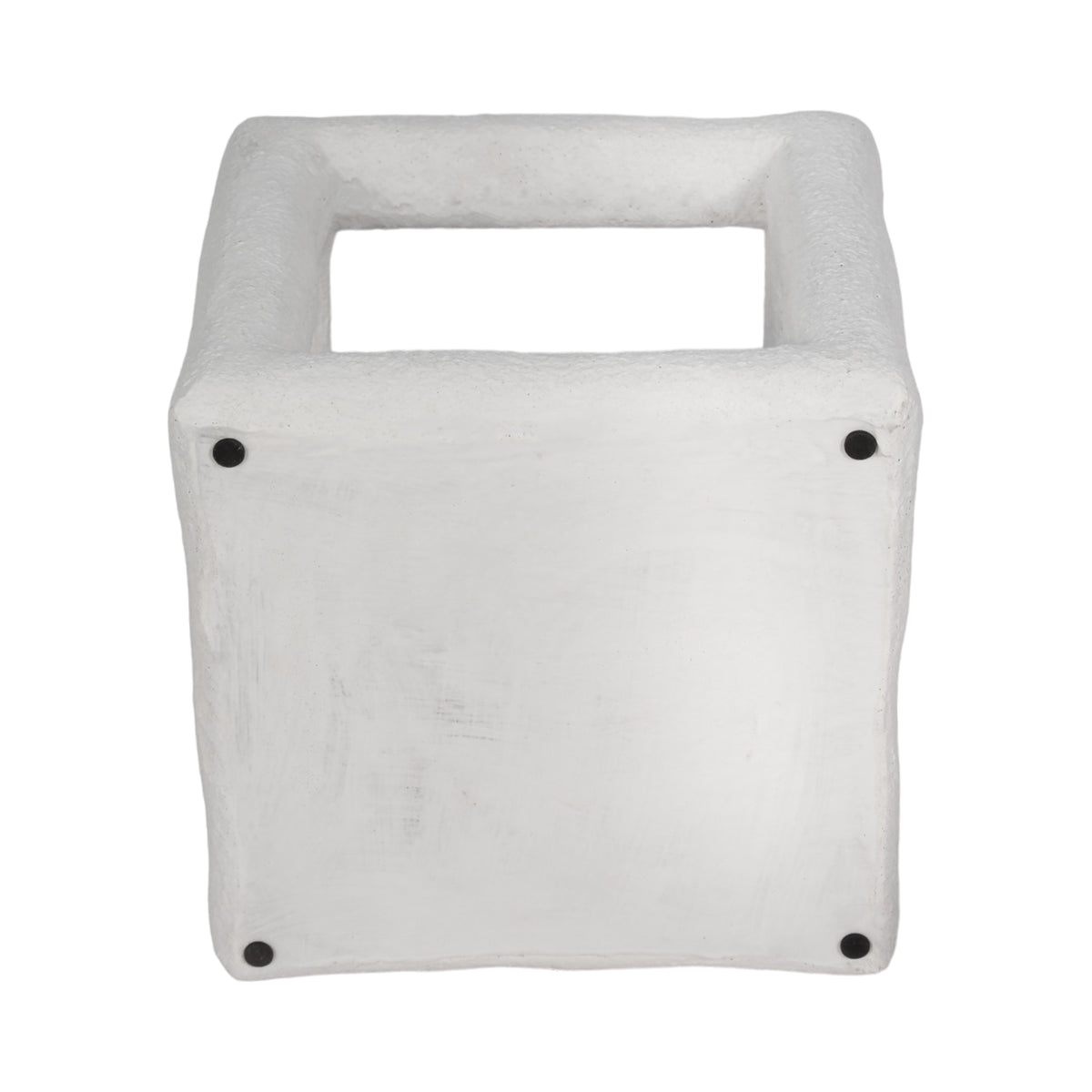 Minneola White Textured Open Square Object