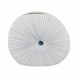 Lochford White/Blue Round Dotted Shell Vase
