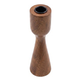 Eder Walnut Large Wood Modern Taper Holder