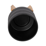 Cowell Black Ceramic Tribal Planter with Stand
