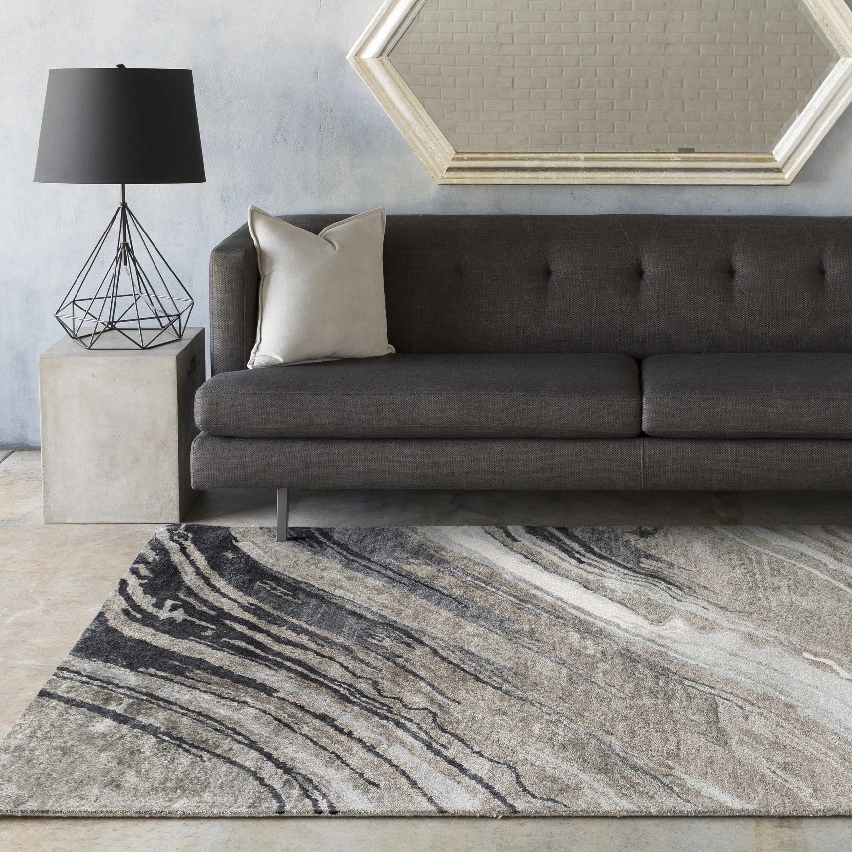 Dentsville Gray Marble Rug - Clearance