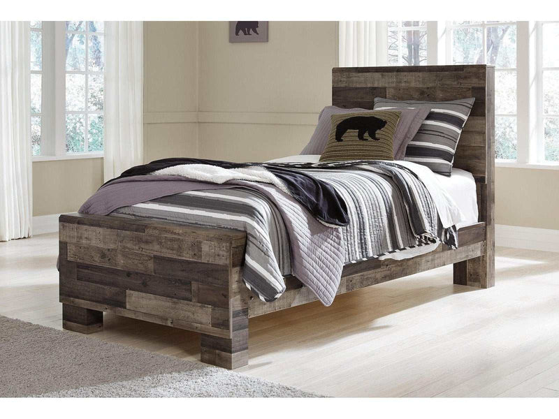 (Online Special Price) Derekson Multi Gray Twin Panel Bed - Ornate Home