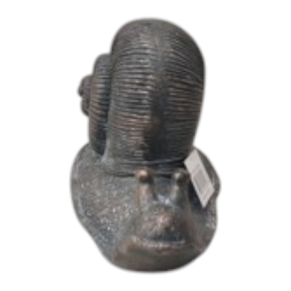 Snow Bend Gray Resin Snail Pewter