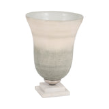 Vale Sage/Ivory Small Glass Vase on Marble Base