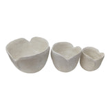 Winton White Tulip Paper Mache Planters (Set of 3)