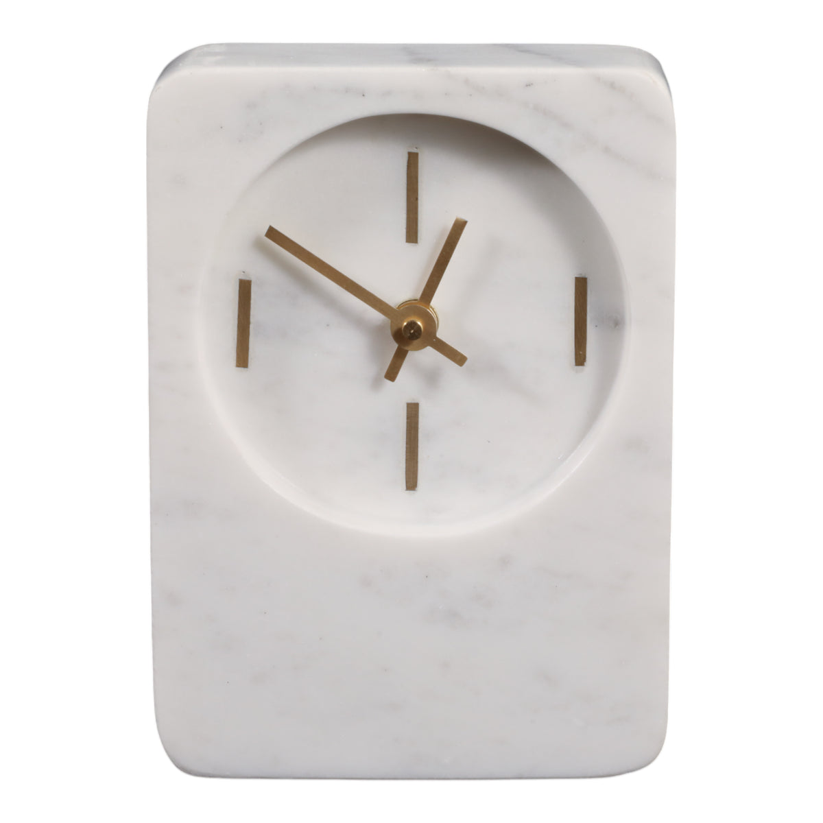 Glennrose White/Gold Small Clock