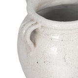 Cohenway White Large Crackle Vase with Handles