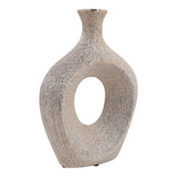 Alray Champagne Beaded Oval Cut Out Vase
