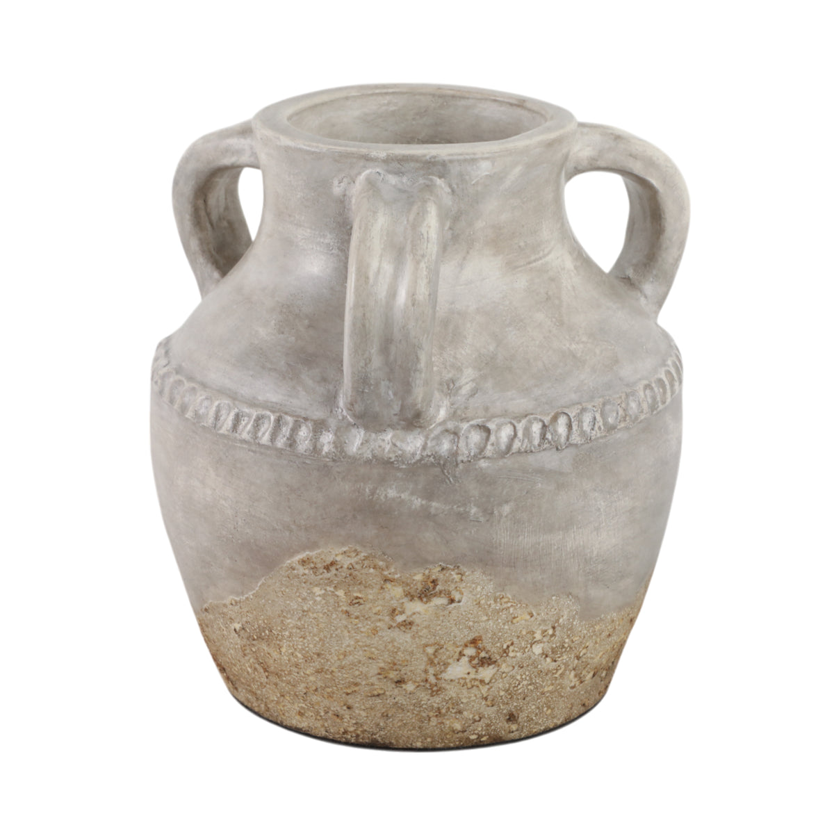 Noelwind Ivory/Tan Small Reactive Glaze Terracotta Triple Handle Jug