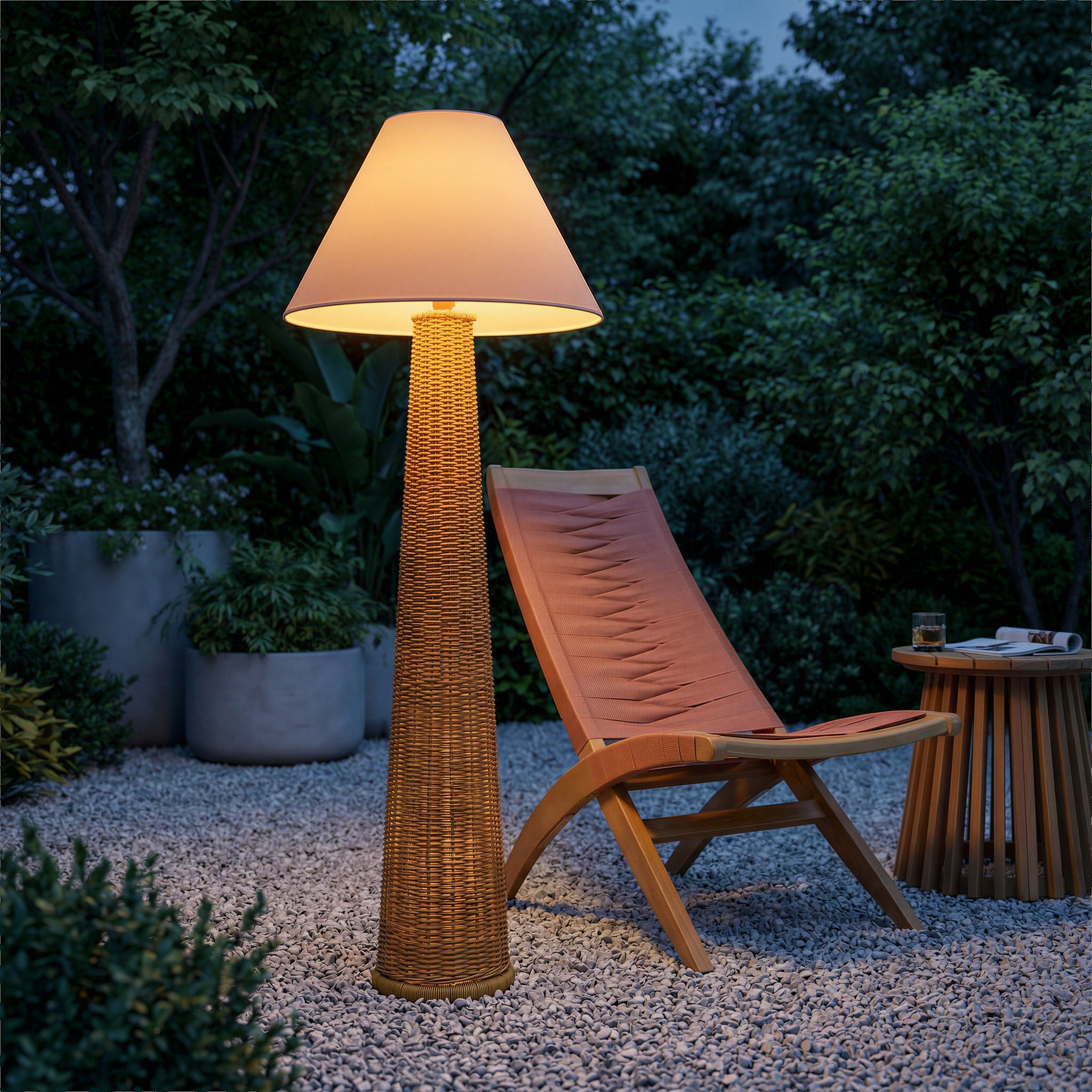 Palmia Natural Solar Floor Lamp