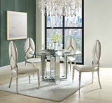 Noralie Mirrored & Faux Diamonds Dining Table - Ornate Home