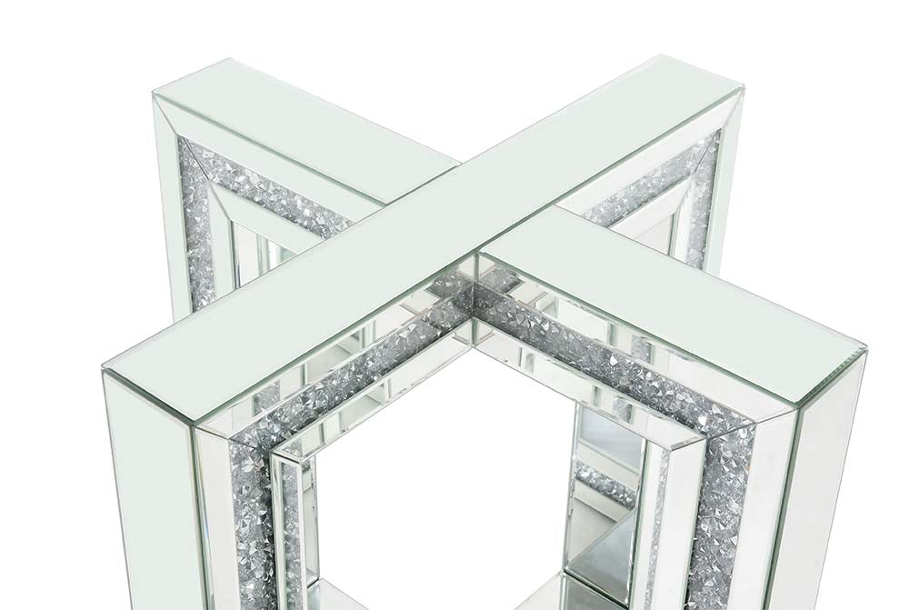 Noralie Mirrored & Faux Diamonds Dining Table - Ornate Home