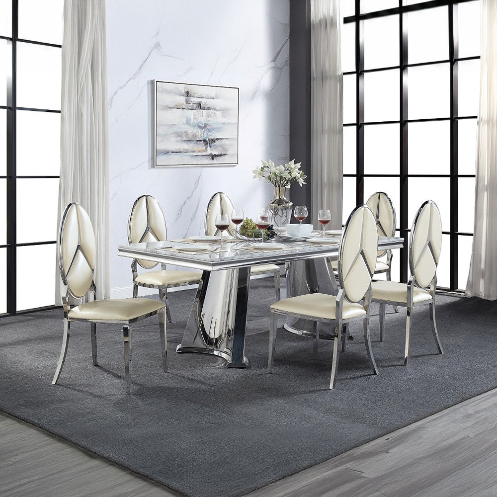 Cyrene Beige/Antique White Side Chair (Set of 2)
