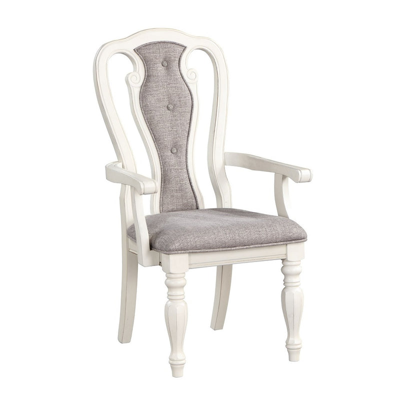 Florian Gray & Antique White Arm Chair (Set of 2) - Ornate Home