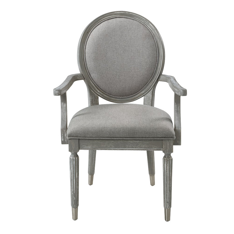 Adalynn Gray Arm Chair (Set of 2) - Ornate Home