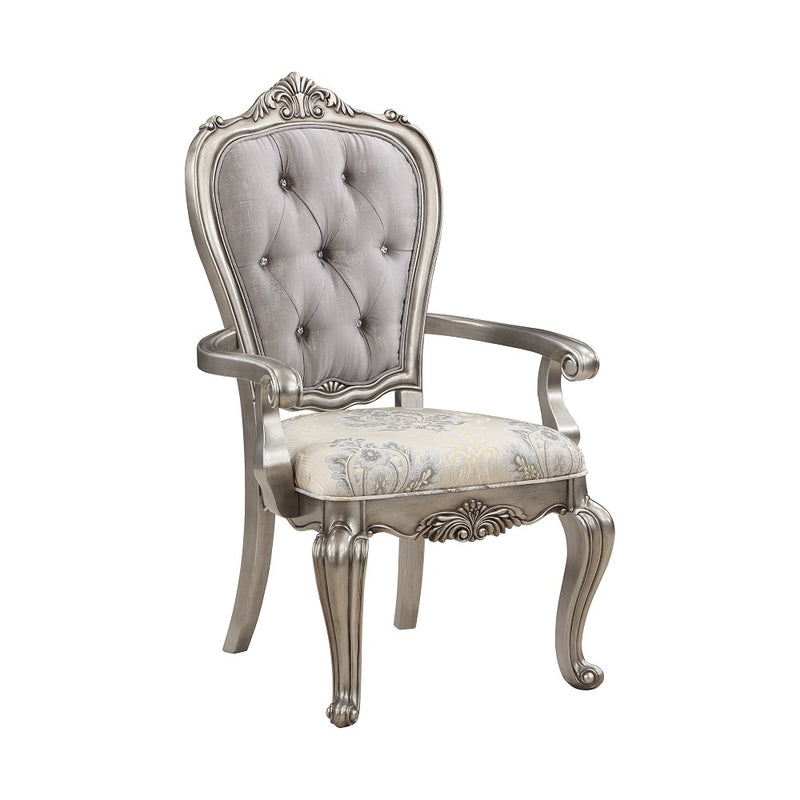 Ariadne Plantinum Arm Chair (Set of 2) - Ornate Home