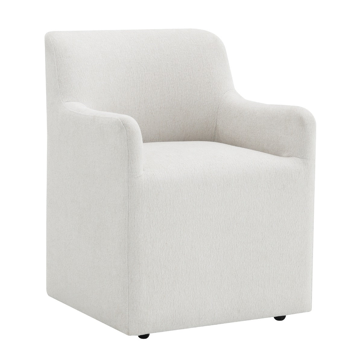 Cafell Cream Arm Chair w/Swivel Casters