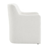 Cafell Cream Arm Chair w/Swivel Casters