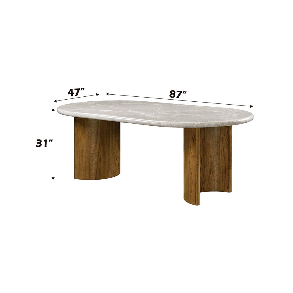 Darcy Natural/Dark Walnut Dining Table - Ornate Home