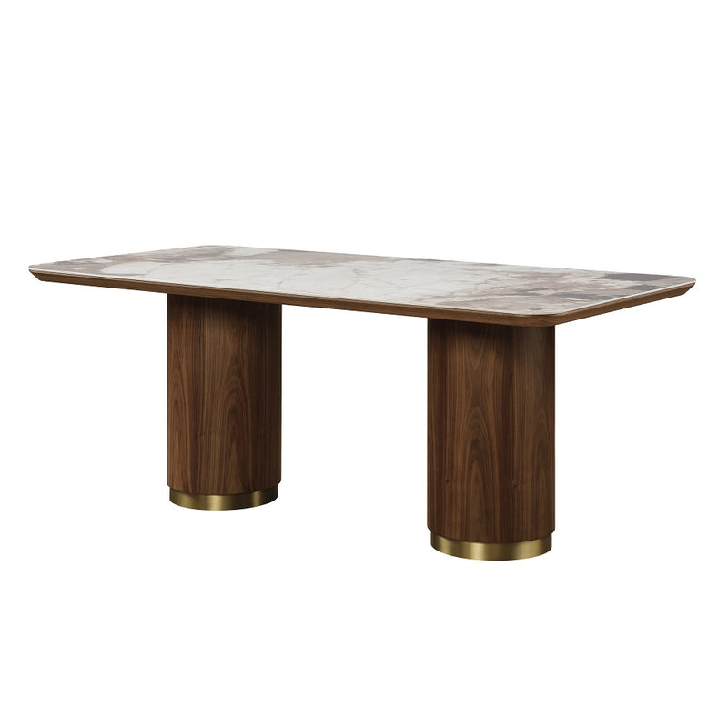 Willene Dining Table W/Ceramic Top - Ornate Home