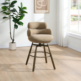 Jena Taupe/Bronze Counter Height Chair w/Swivel