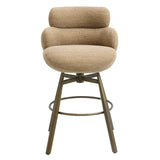 Jena Taupe/Bronze Counter Height Chair w/Swivel