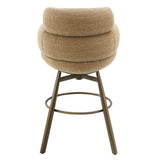 Jena Taupe/Bronze Counter Height Chair w/Swivel