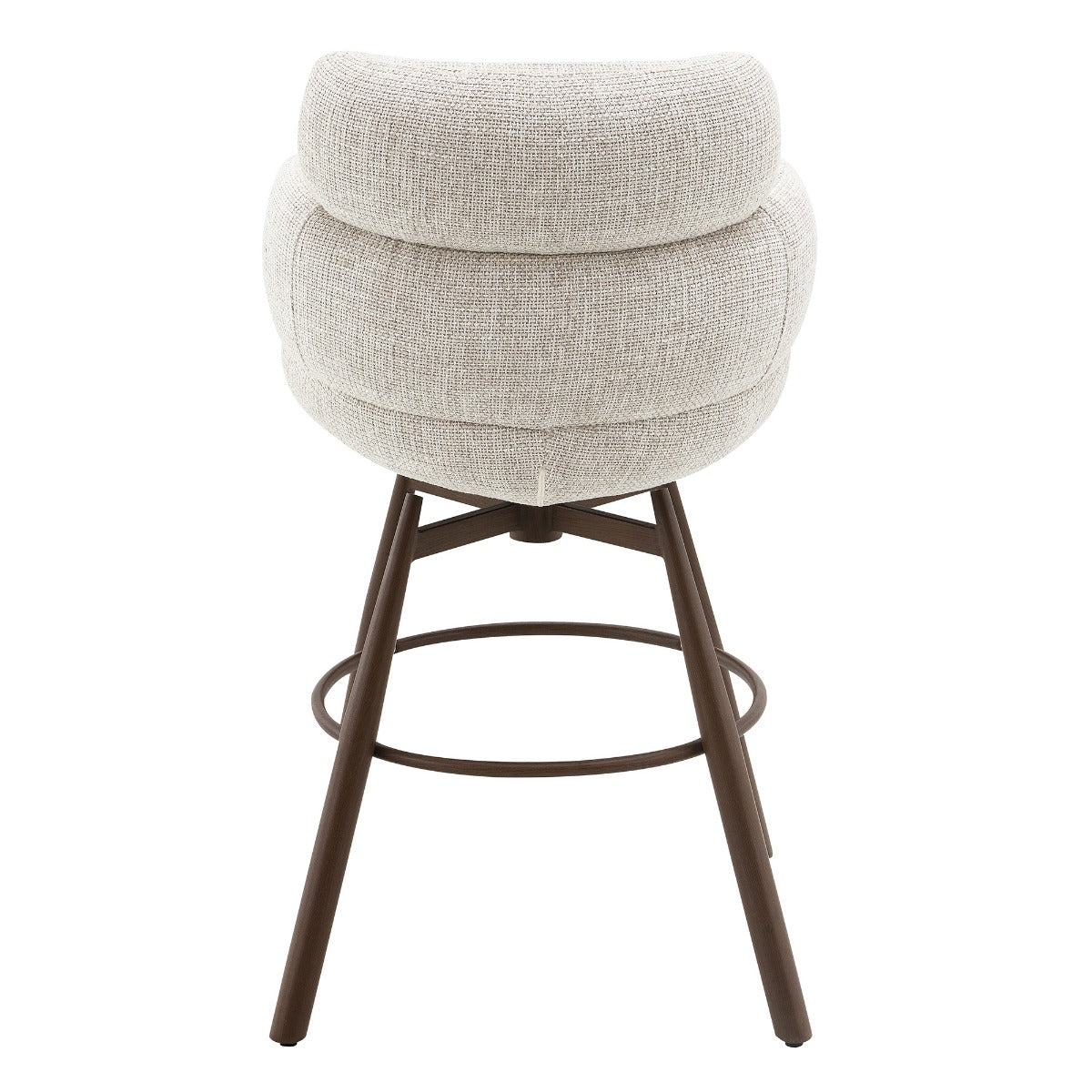 Jena Beige/Walnut Counter Height Chair w/Swivel