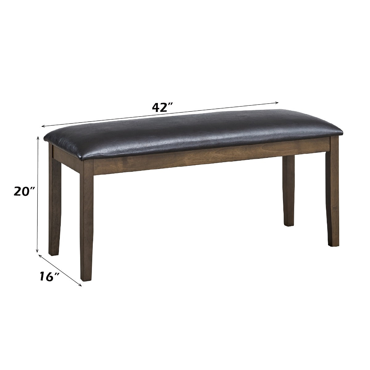 Damica Brown/Walnut Bench