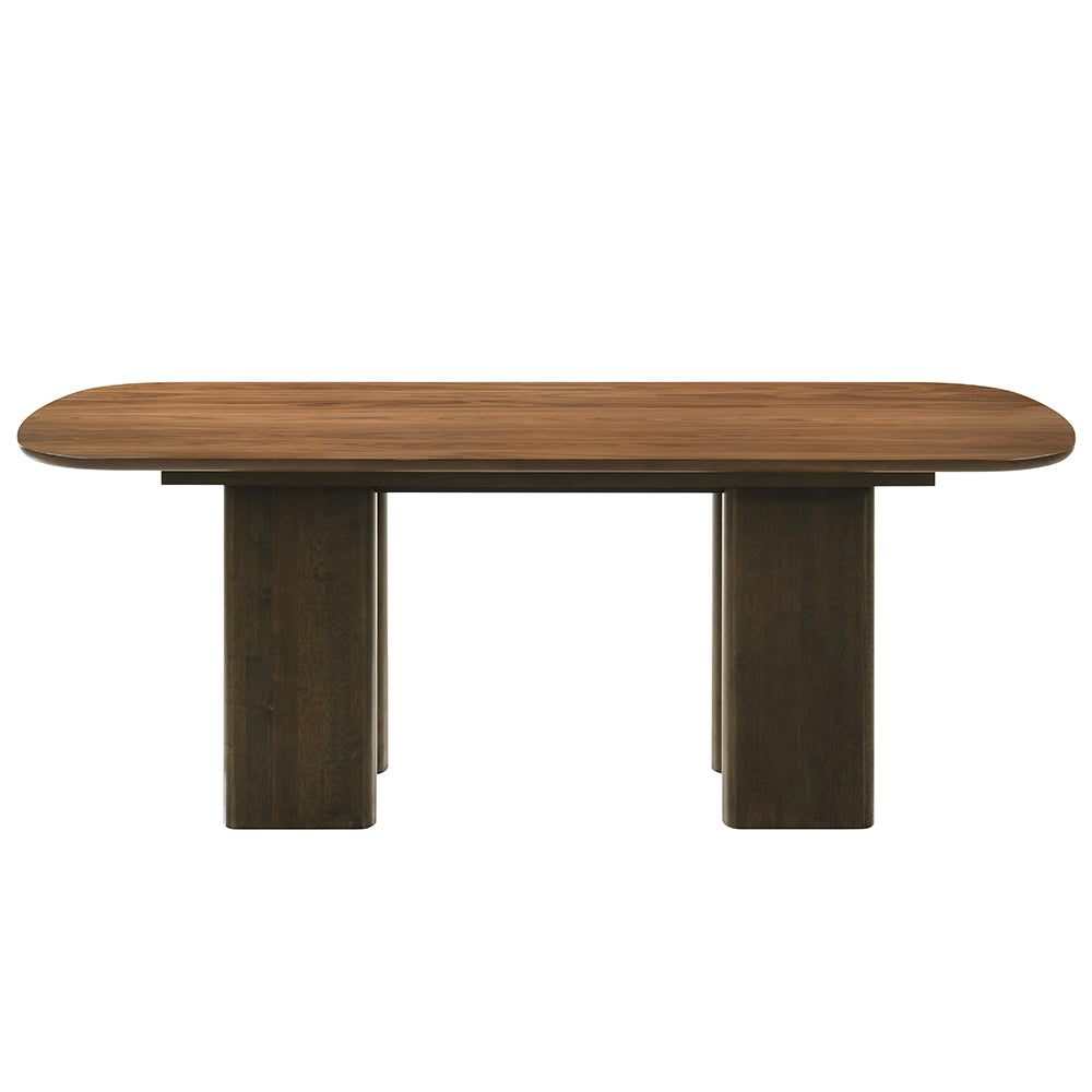 Delina Chenille/Walnut Dining Table